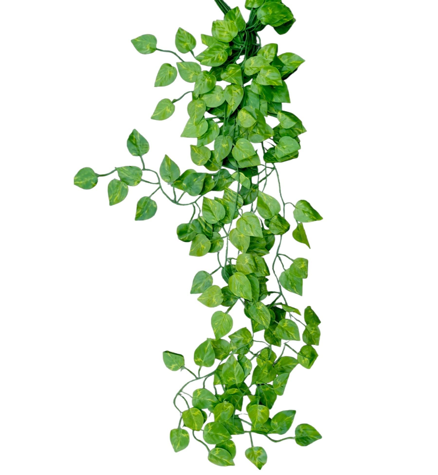 AKORD Artificial Fake Hanging Vine Plant Leaves Decoration, Silk Cloth, Green, 90 x 40 x 10 cm