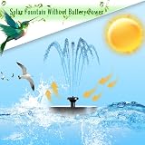 AMZtime Solar Fountain with 6 Nozzles Outdoor Water Feature view 4