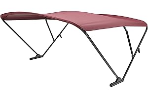 SureShade Power Bimini Electric Shade System for Pontoon Boats, 92-102" Wide, 20V Rechargeable Battery Powered or 12V Hardwired, 10' Fade-Resistant Fabric, Anodized Frame