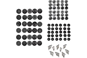 EZ-SNAP EZ Snap No-Drill Snap Fasteners Kit - Snap Kit for Exterior Shades, RV Skirting, and Boat Tops, Adhesive Studs, Caps, and Pins - DIY Professional Results with No Specialized Tools - 30pc Black Set