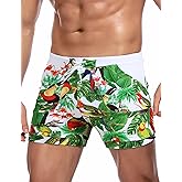 COOFANDY Swim Trunks for Men Sexy Swim Brief Square Leg Swimsuit Swimming Short Bathing Suit with Pocket S-XXL
