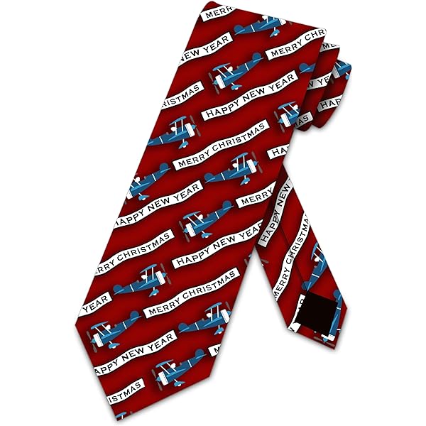 airplane christmas tie
