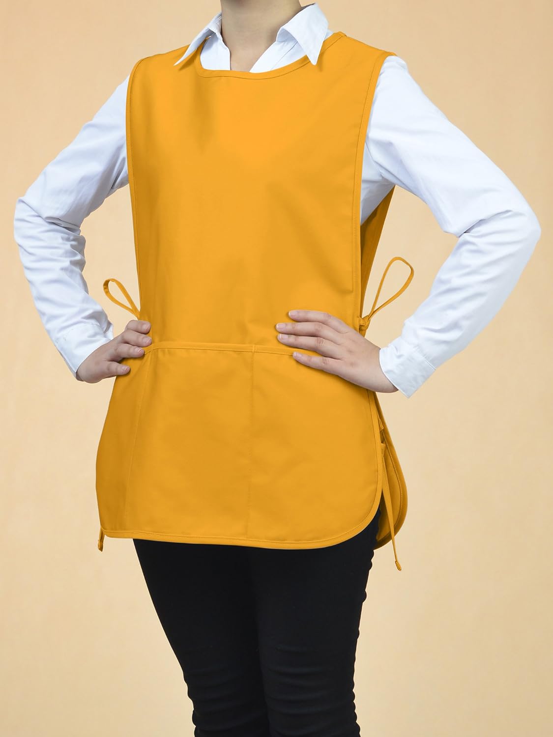 VEEYOO Chef Cobbler Apron with 3 Pockets Polyester Cotton Regular 20x28