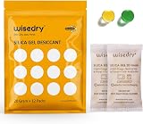 Wisedry 20g Silica Gel Desiccant Packets 12 Packs Food Grade Orange Indicating