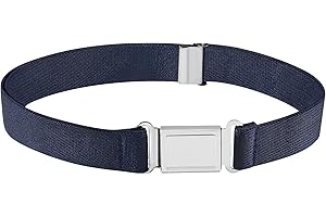 Buyless Fashion Kids Boys Toddler Adjustable Elastic Dress Stretch Belt with Flat Magnetic Buckle