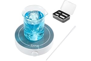 AyinLab Magnetic Stirrer, Fast Stir Plate with Speed Control, Lab Magnetic Mixer with 4pcs Magnetic Stir Bars, 1 Stir Bar Retriever for Making Yeast, Liquid Stirring, Max Volume 3000ml, Powerful Motor