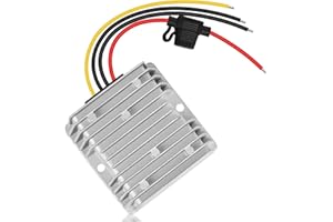 YIPIN HEXHA DC18V-60V to 12V Converter 20A 240W Golf Cart 24V 36V 48V Step Down to 12V Converter Voltage Regulator Reducer with Fuse Waterproofing Transformer for Golf Cart Club Car LED Lights