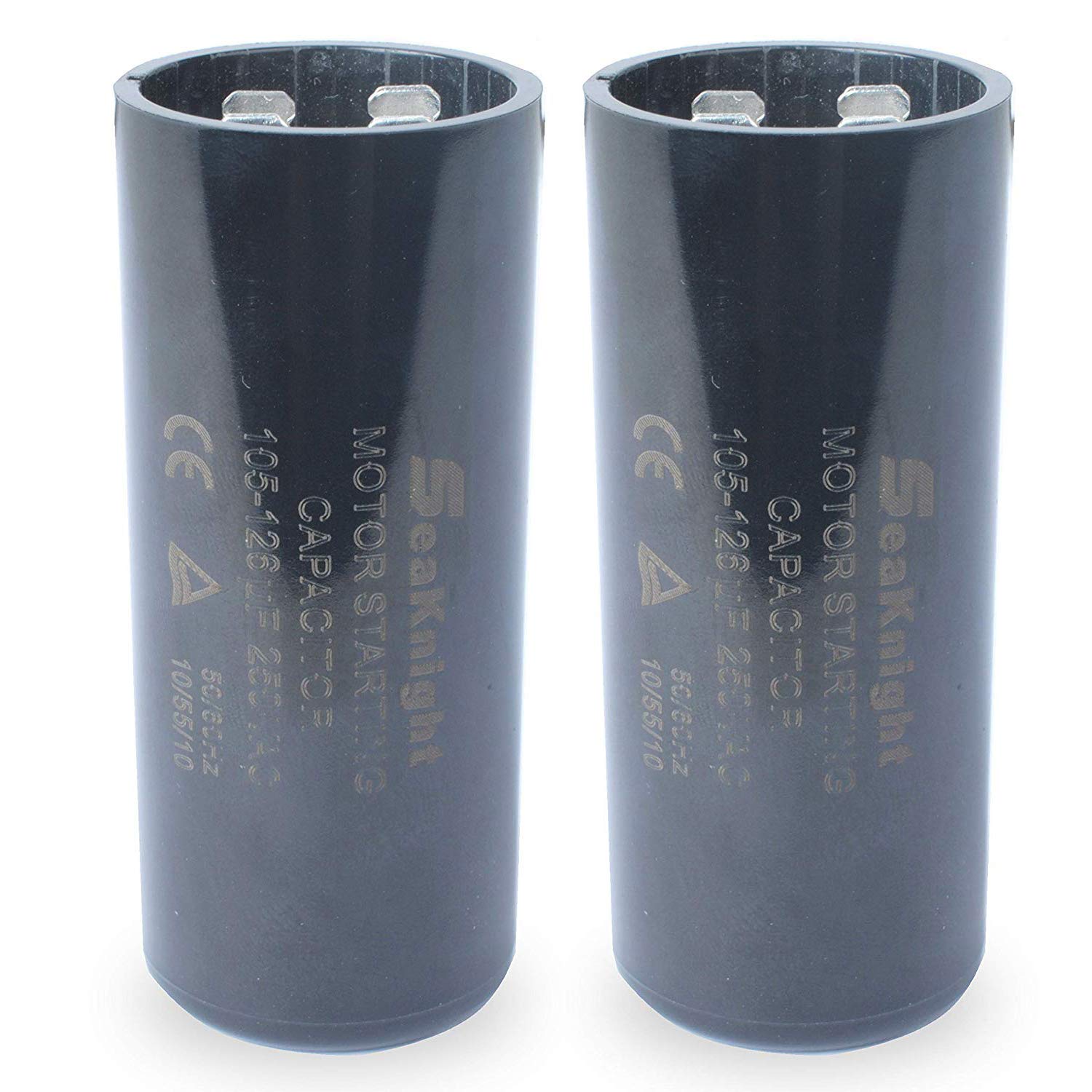 Photo 1 of 105-126 uf MFD Capacitor 220-250VAC,Motor Start Capacitor Replacement for Compatible with Franklin 1HP, 1.5hp and 2HP Well Pump Control Box Pack of 2