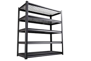 ZIWJHK 72”H Garage Shelving 5 Tier Metal Shelves Adjustable Garage Storage Shelves Storage Rack 3000LBS Heavy Duty Industrial Shelving Unit Wire Shelf Rack Shelf for Storage Room, 59”W×19.7”D×72”H