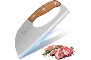 Plys Meat Cleaver Knife, Unique Effort Saving Kitchen Knife Professional Stainless Steel Chef Cooking Knives for Cutting Meat