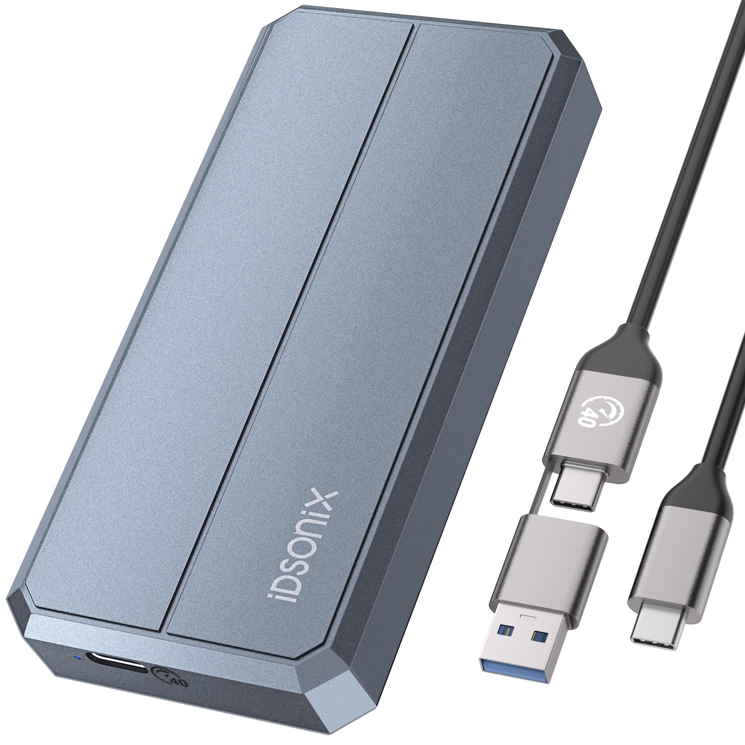 iDsonix Aluminum 10Gbps M.2 SSD Enclosure GEN2 NGFF+NVMeE SSD Box RoseGold USB C 3.1 Type-C Ultra 10G speed External HDD Caddy Tool-Free Design For UASP , M.2 NVMe SSD