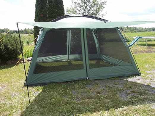 Dining Tent With Flaps & Screen Zippered Door With Buckle-flap Sc 1