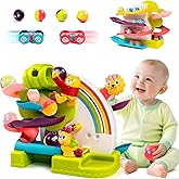 Marstone Toddler Toy for 1 Year Old Boy Gifts: 2-in-1 Ball Drop and Car Ramp Race Track, Educational Activity for 1 2 3 Year Old Boys Girls, 1st Birthday Baby Musical Toys for Cause Effect Learning