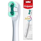 Colgate Total Adult Battery Powered Electric Toothbrush, White, Soft | Includes 2 AAA Batteries, Built-In 2 Minute Timer, 2 Brushing Modes, Powers Away Bacteria, Soft High-Density Bristles