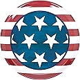 Amscan Patriotic Round Plastic Platter, 13 1/2", 1 Pc, Multicolor