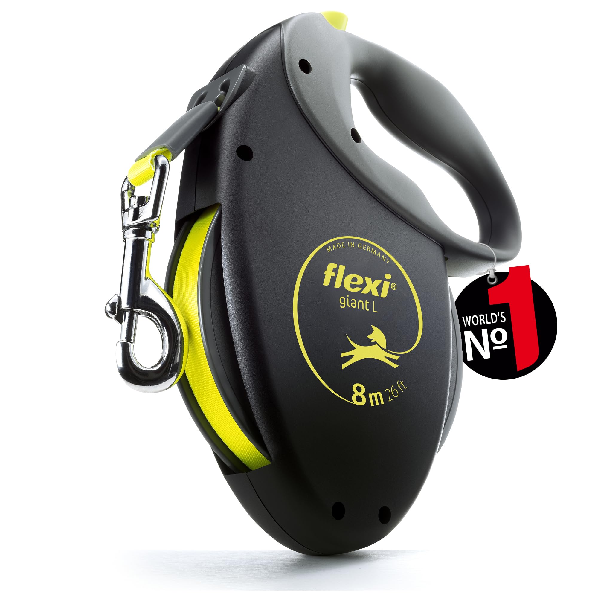 flexi Giant L Tape 8 m black/neon yellow