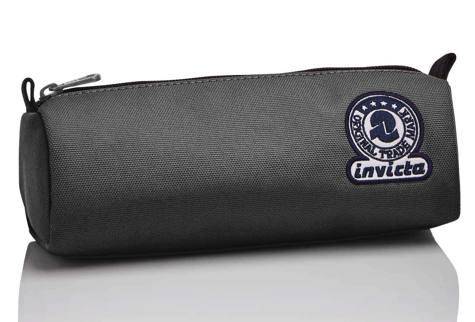 Invicta Pencil case - SOLID RECYCLED § Pen Bag, Box for Stationery, Pen Pouch, Perfect for School Supplies, for Teen, Girls&Boys, Italian Design, gray