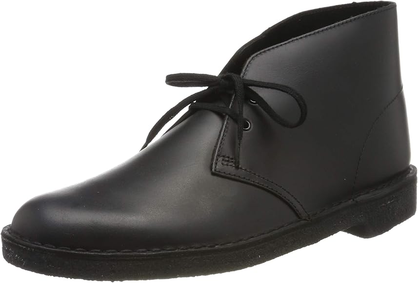 black leather desert boots mens