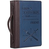 Mr. Pen- Bible Cover Case for Men, Faux Leather Bible Bags with Durable Handle & Zipper, Book Carrying Case & Protector, Bible Study Supplies Accessories, Christian Art Gifts for Men