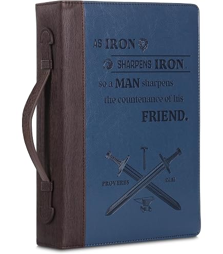 Housse De Bible Navy - Protection Compacte Avec Fermeture Éclair Et Poche