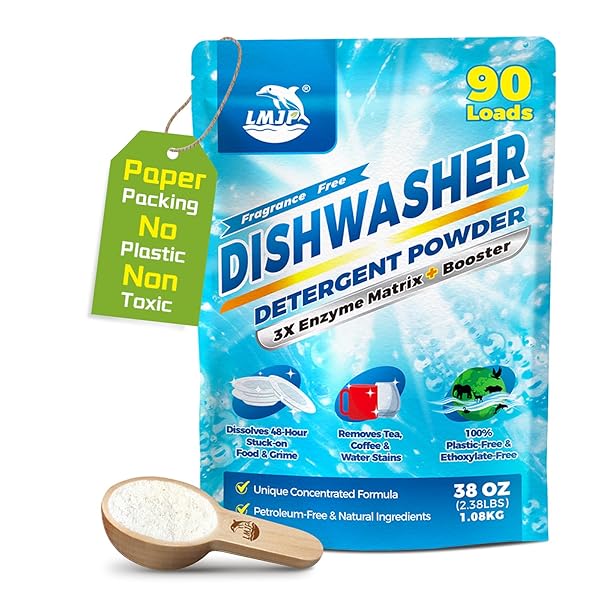 DISHWASHER DETERGENT POWDER + BOOSTER, 90 LOADS |...