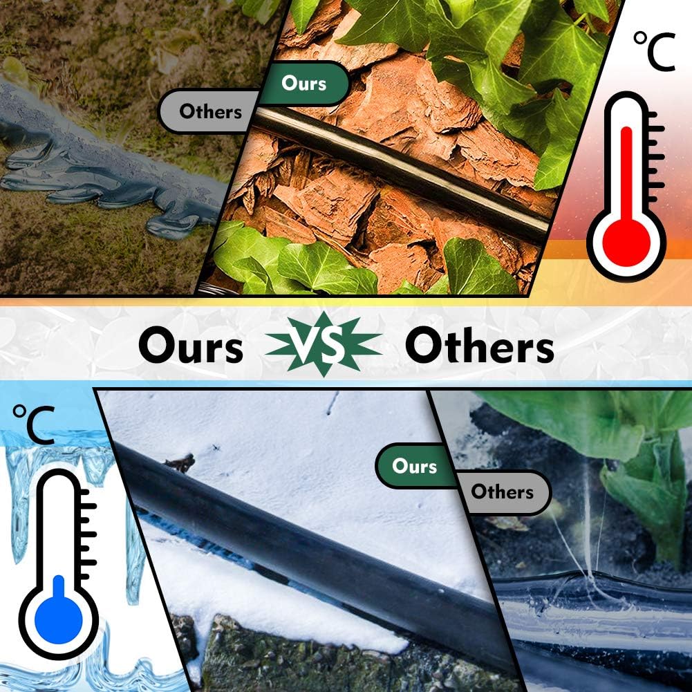 Bonviee 100ft 1/4 inch Blank Distribution Tubing Drip Irrigation Hose Garden Watering Tube Line for Small Garden Irrigation System : Garden & Outdoor