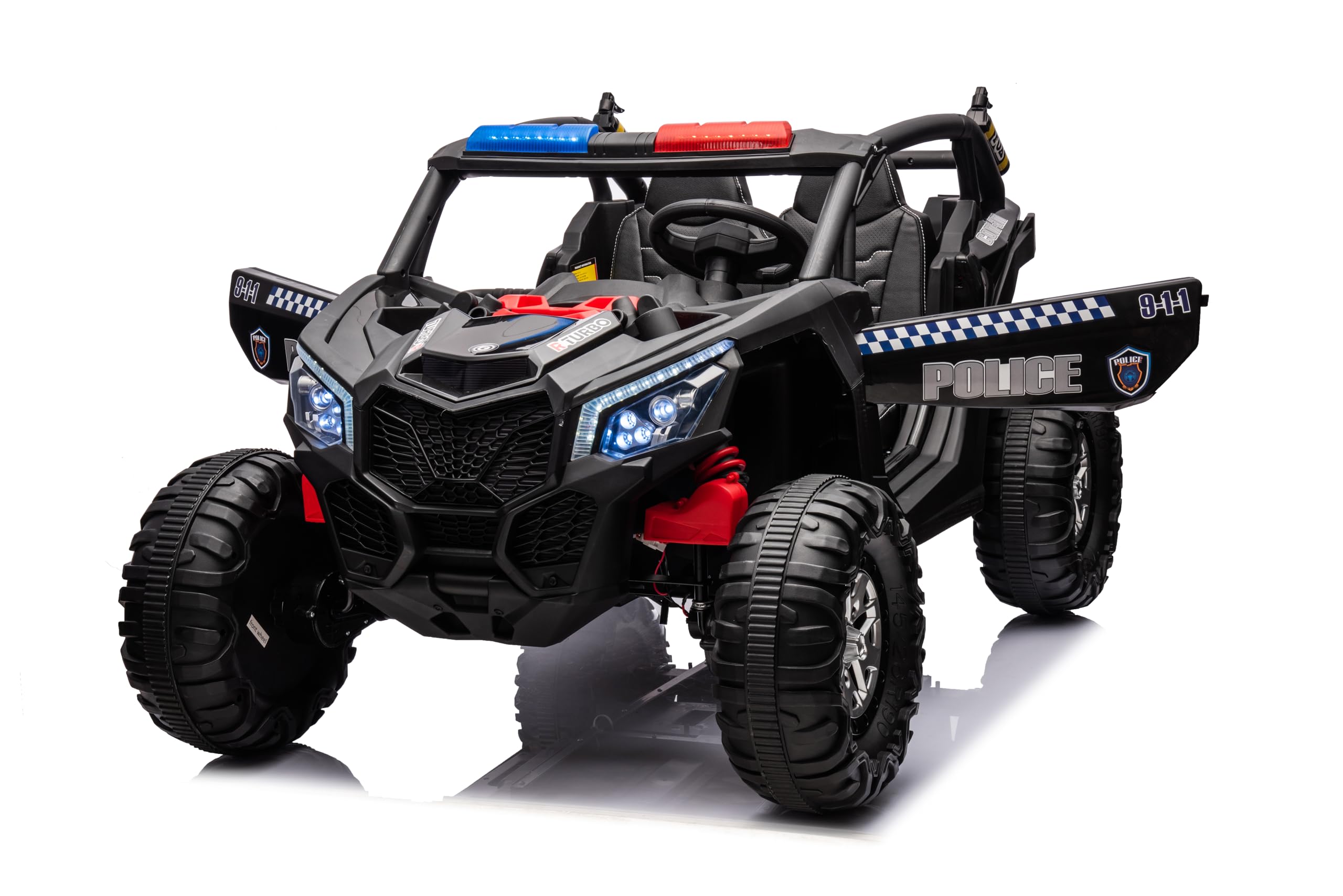 Photo 1 of ***************FOR PARTS ONLY- MISSING PARTS AND BATTERY****************
GarveeLife 24V Ride on Toys, 2-Seater UTV, 4WD 300W Motors Powerful Electric Vehicle w/Remote Control, 4 Shock Absorbers, Leather Seats, Music and Lights, Electric Car for Kids, Blac