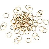 Craftdady 100pcs 12mm Gold Open Jump Rings Stainless Steel Split Rings Connectors 1.2mm Thick for DIY Jewelry Making
