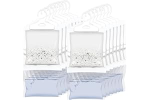 ZSZMFH 15 Pack Moisture Absorber Hanging Bag, Charcoal Smell Remove Damp Musty Smell,Hanging Closet Dehumidifier Bags with 25g of Activated Charcoal (220g/pack)