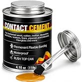 Contact Cement Adhesive with Brush, 4.16 oz Neoprene Glue for Wood, Leather Repair, Flexible Bond, Smooth Brush Application, Suitable for Rubber, Laminate, Upholstery, Furniture Repair and DIY Crafts