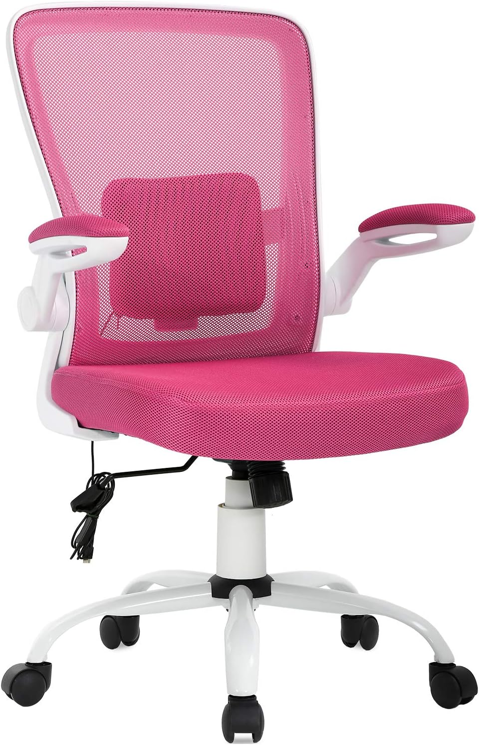 Home Office Chair Ergonomic Desk Chair Mesh Computer Chair Swivel Rolling Executive Task Chair with Lumbar Support Arms Mid Back Adjustable Chair for Adults, Black: Furniture & Decor