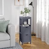 VASAGLE Bathroom Floor Cabinet Freestanding with 2 Drawers Slate Grey BBC042G01 view 7