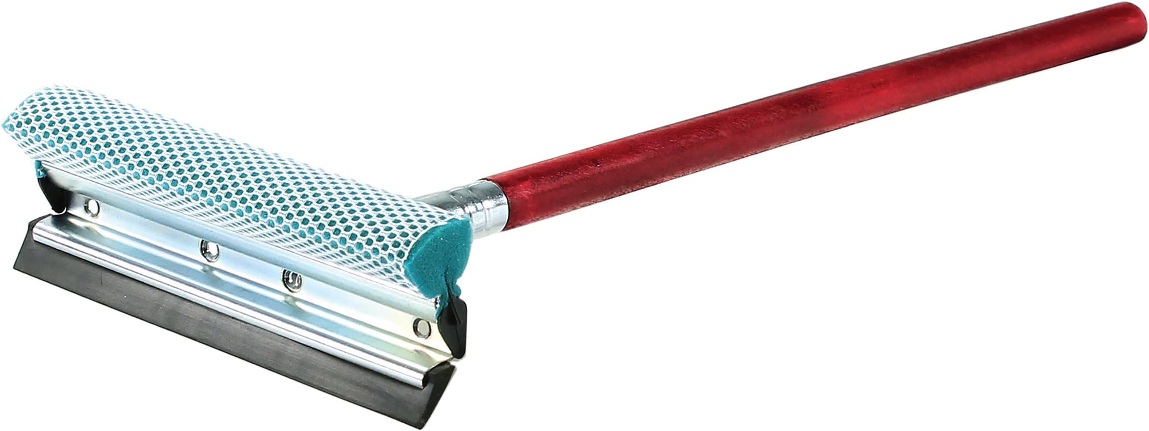 Mallory 8NY-24AHC Red 8" Professional Squeegee Head with 24" Handle