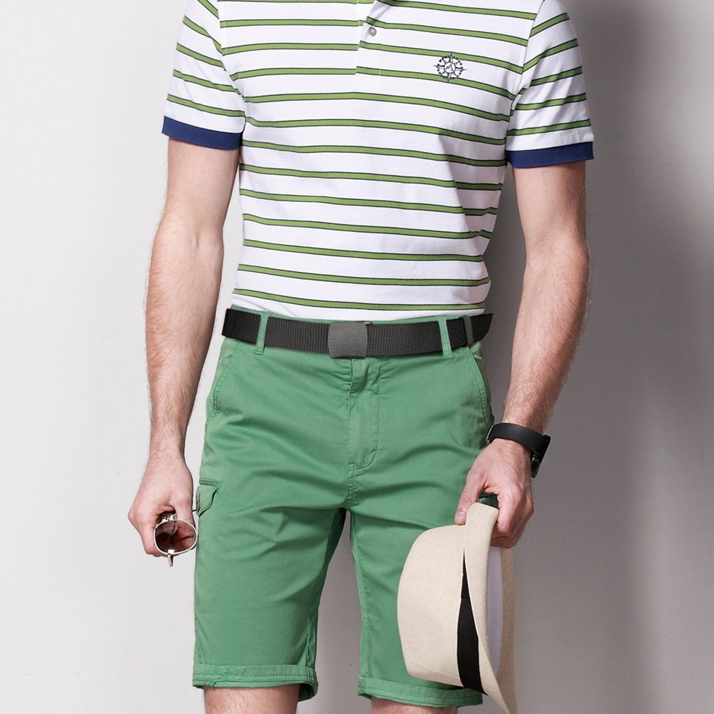 JasGood Herren Gürtel Taktischer Gürtel Nylon mit Leichter Stil Militärgürtel Verstellbarer Gürtel Atmungsaktive Leinwand Gürtel Praktischer Schnellspanner für Ausflüge, Bergsteigen, Camping, Wandern