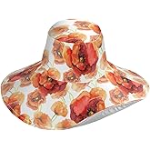 Pfrewn Women's Gardening Hat Wide Brim Sun Hats Waterproof Foldable UV Protection Hat for Garden