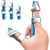 Trigger Finger Splint Brace for Thumb Index Middle Ring Pinky, Metal Foam Broken Dislocated Finger Stabilizer, Aluminum Bendable Curved Mallet Wrap for Arthritis Pain Tendon Injury Immobilizer Knuckle