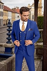 Aowdoy Men's Suits 3 Piece Slim Fit Tuxedo Suit One
