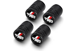 PARKTREE Metal Auto Tire Valve Stem Compatible with Toyota TRD Sequoia Tundra Tacoma 4Runner Trucks Trim Accessories 4pcs Black