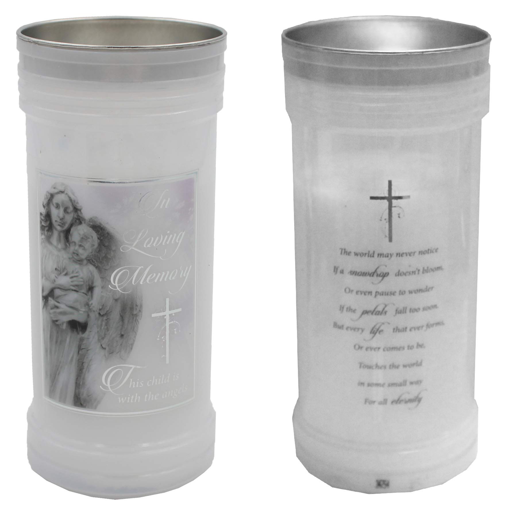 CBC Distributors Pillar Candle In Holder In Loving Memory This Child is with the Angels