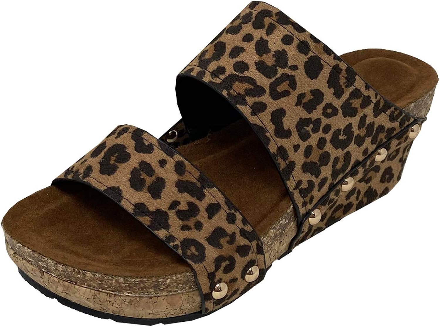 fila sandals leopard