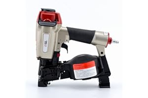 CREWTOWER Roofing Nail Gun, 15 Degree 3/4-inch to 1-3/4-inch Pneumatic Roofing Nailer, Heavy Duty Coil Roofing Nailer for Asp