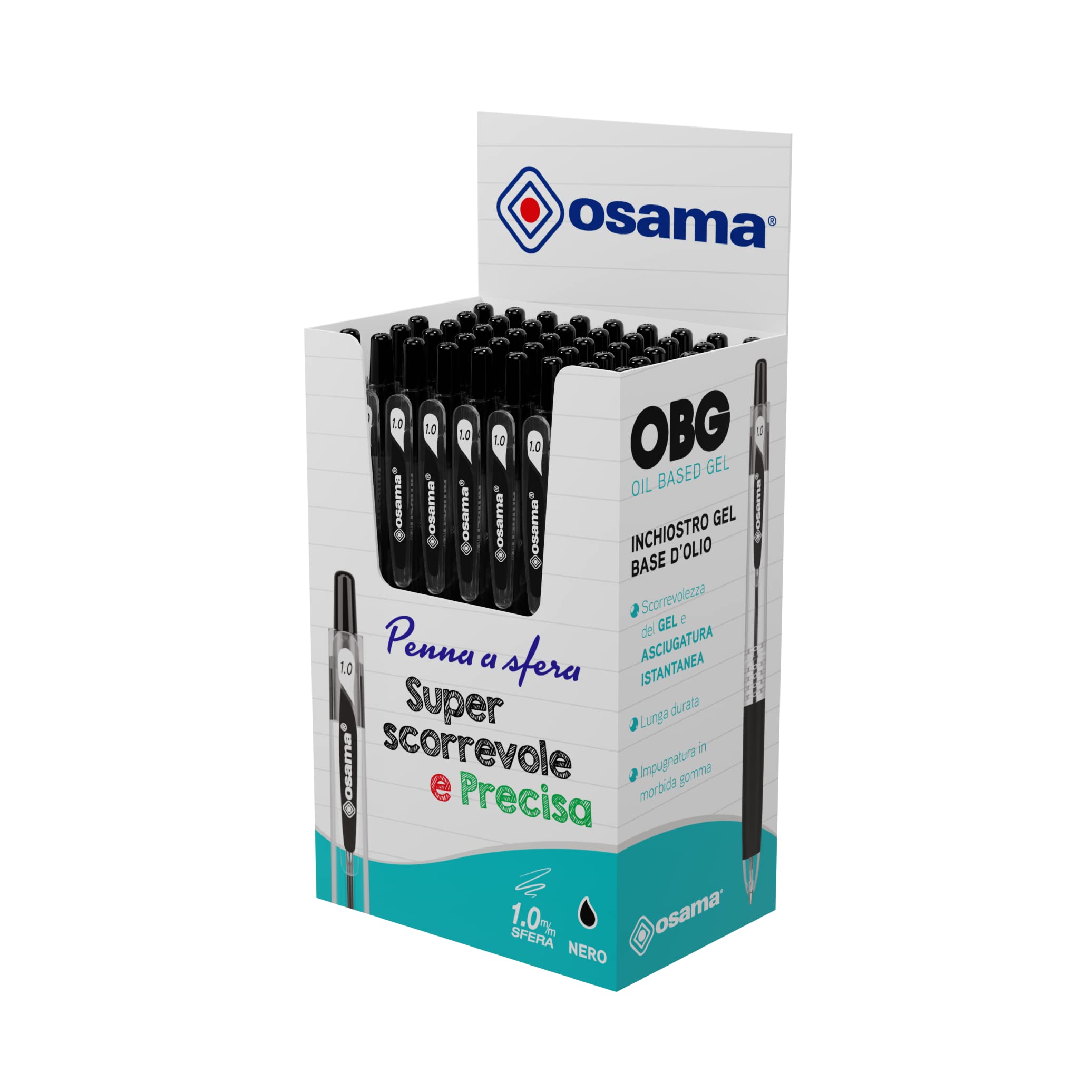 Osama OBG Ballpoint Pen Black Pack of 48