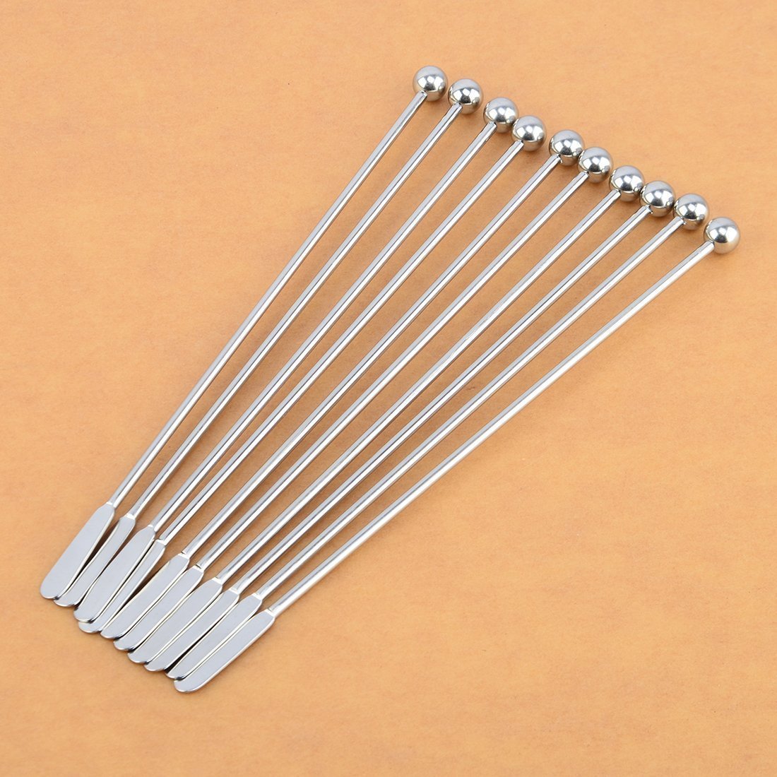 10 Pack Stainless Steel Coffee Beverage Stirrers Stir Cocktail Drink
