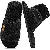 GOEWY Adjustable Open-Toe Women's Slippers,Cozy House Slippers with Memory Foam Indoor Outdoor Non-Slip Cute Ladies Shoes Sandals Gifts for Women Her Mom Bridesmaid