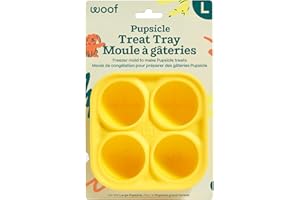 WOOF Pupsicle Treat Tray Mold, Large 25-75lbs, Silicone Molds for Dog Treats, Dishwasher Safe, Reusable Treat Tray, Freeze Re