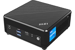 MSI Cubi N ADL Mini Desktop, Intel Celeron N100, 16GB RAM, 256GB SSD, Thunderbolt Type C, HDMI 2.1, Bluetooth, Windows 11 Hom
