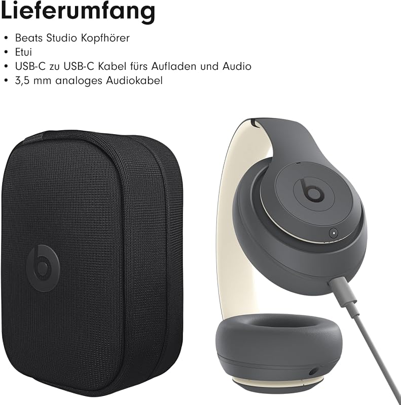 Studio Pro – Komplett Kabellose Bluetooth Noise Cancelling Kopfhörer – Personalisiertes 3D Audio, Apple & Android Kompatibilität – Sandgrau