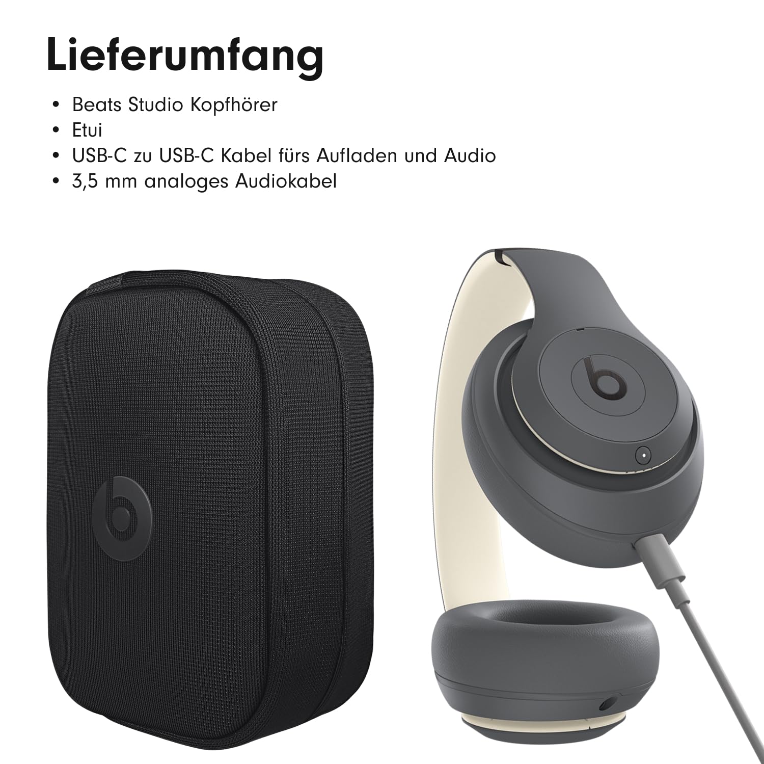 Beats Studio Pro – Komplett Kabellose Bluetooth Noise Cancelling Kopfhörer – Personalisiertes 3D Audio, Apple & Android Kompatibilität – Sandgrau 5