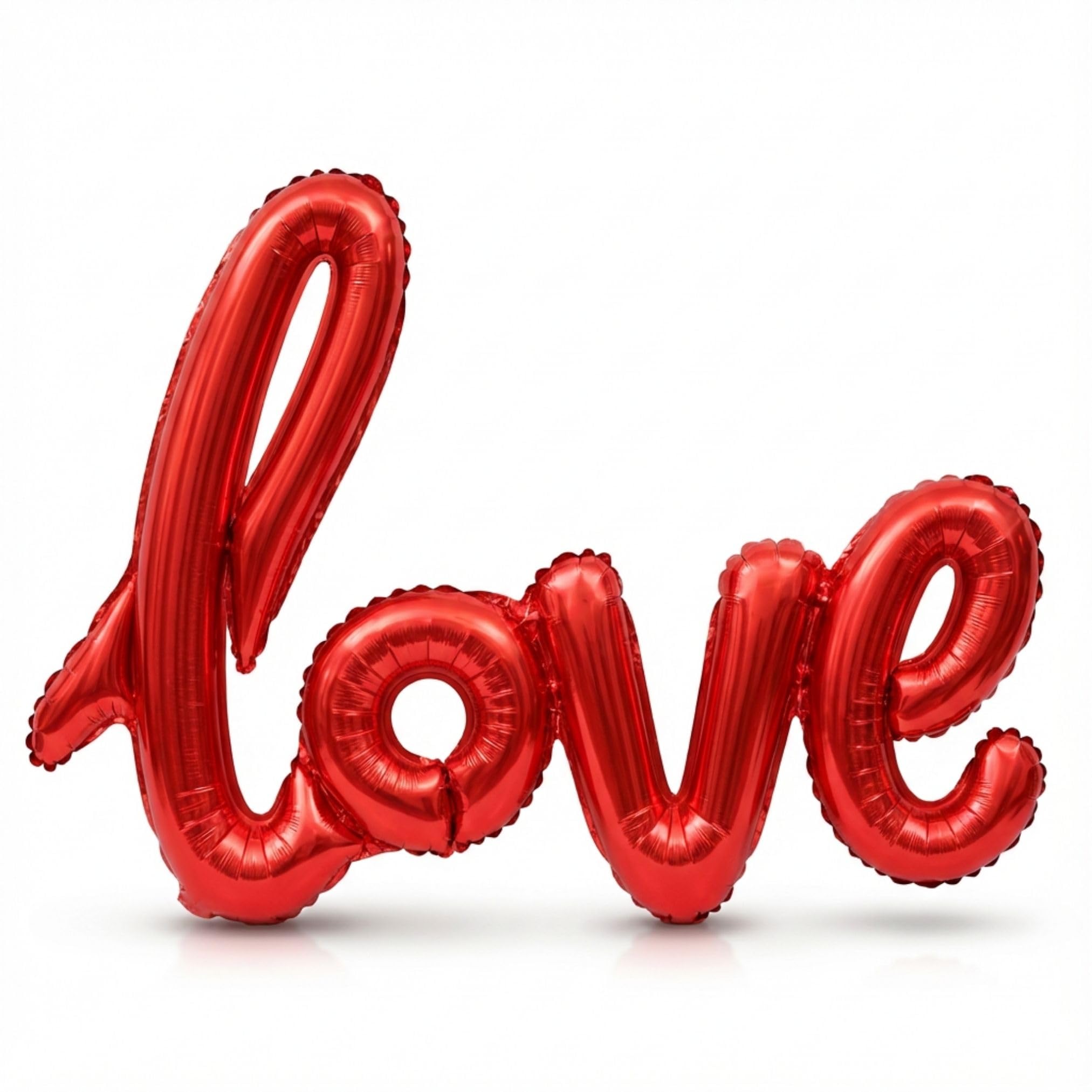 AKH® Love Letter Text Balloon | Foil 54x43 CM (21x17 Inches) with a Plastic Inflating Tube | Valentine's Day Love Foil Balloon Decorations Banner