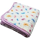Stellar Kiddos Soft Cotton Baby Blanket, Breathable Lightweight Baby Blanket for Infants Newborn Boys and Girls - Nursery, Crib, Stroller Blanket (Garden)